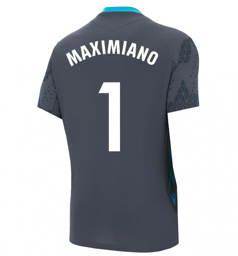 Danxen Men Luís Maximiano #1 Dark Gray Black Goalkeeper Jersey 2025/26 T-Shirt