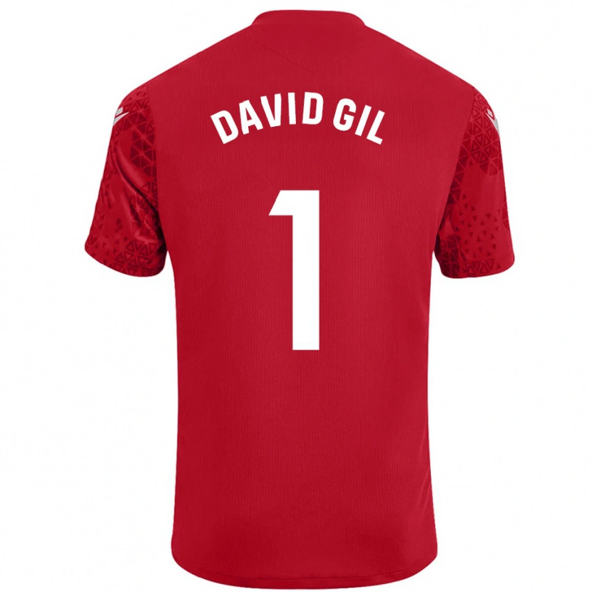 Danxen Men David Gil #1 Red White Goalkeeper Jersey 2025/26 T-Shirt