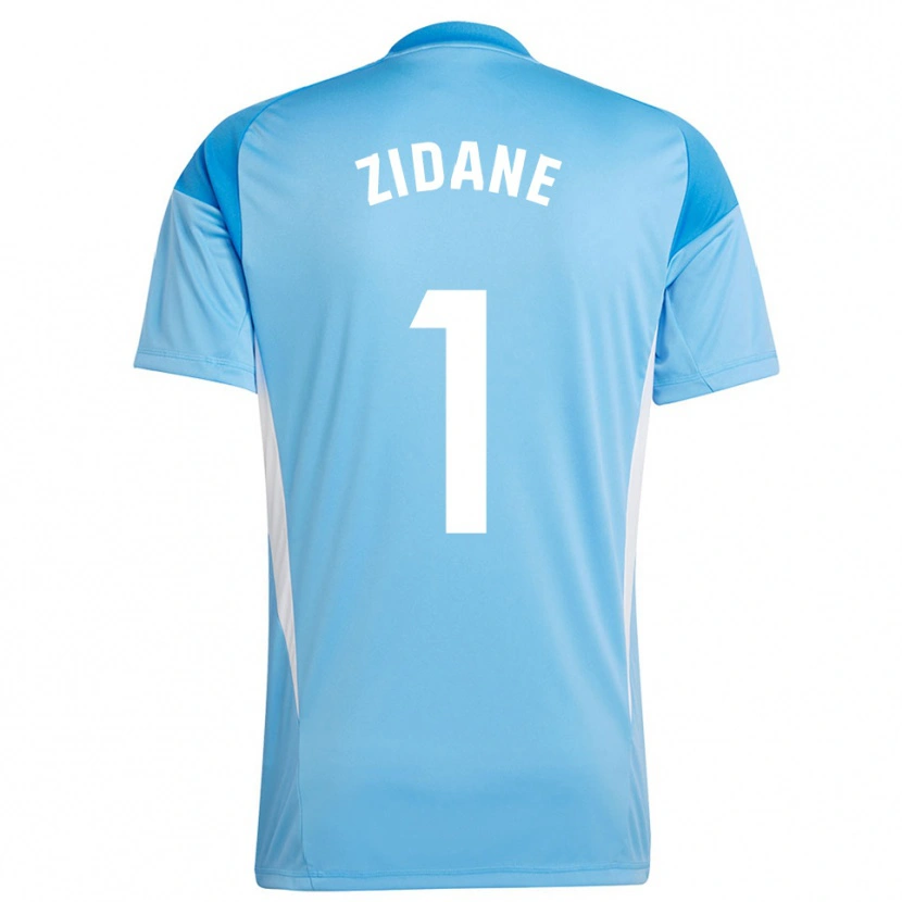 Danxen Men Luca Zidane #1 Sky Blue Whitw Goalkeeper Jersey 2025/26 T-Shirt