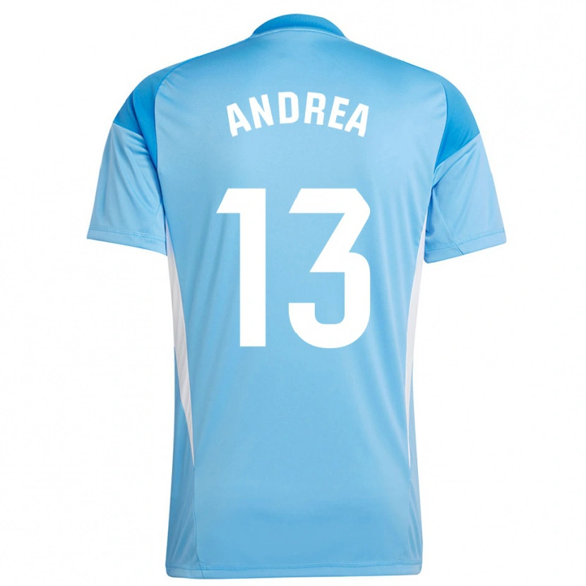 Danxen Men Andrea Romero Burgos #13 Sky Blue Whitw Goalkeeper Jersey 2025/26 T-Shirt