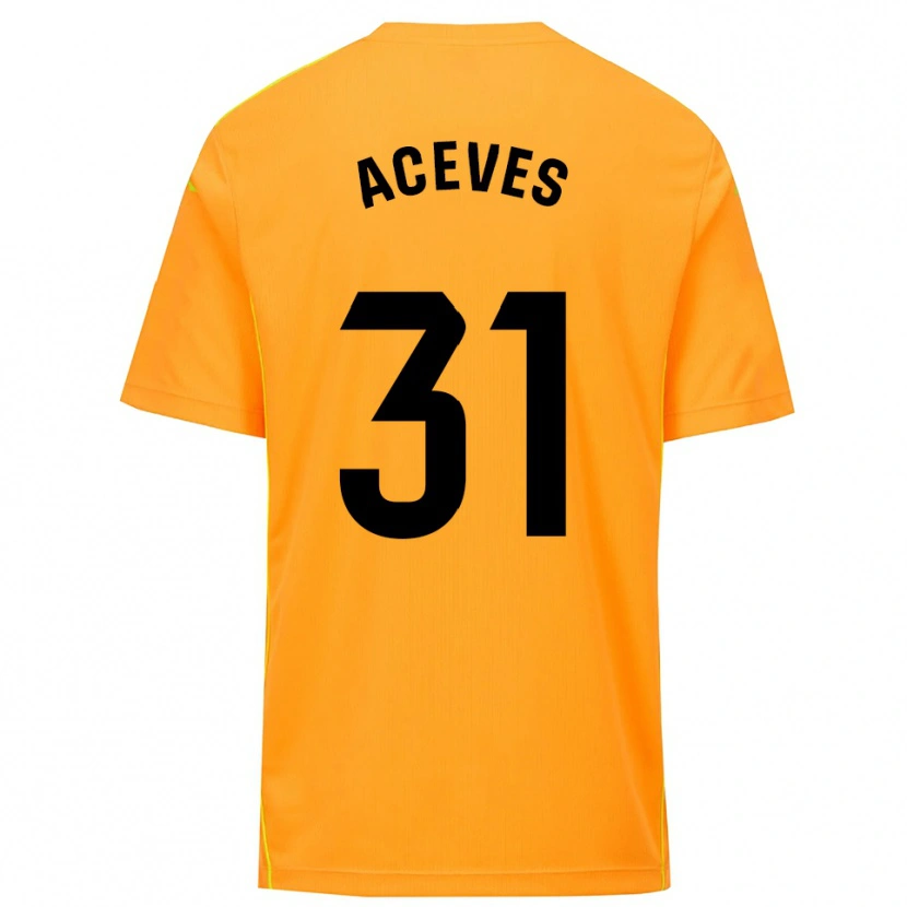 Danxen Men Álvaro Aceves #31 Orange Black Goalkeeper Jersey 2025/26 T-Shirt