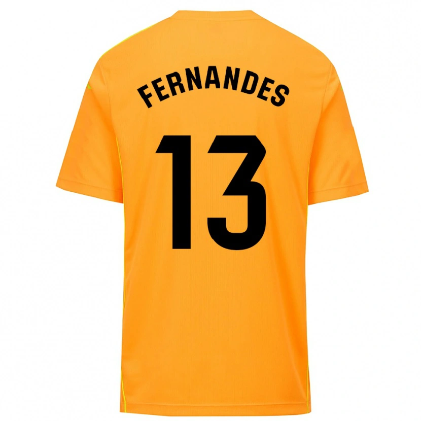 Danxen Men Guilherme Fernandes #13 Orange Black Goalkeeper Jersey 2025/26 T-Shirt
