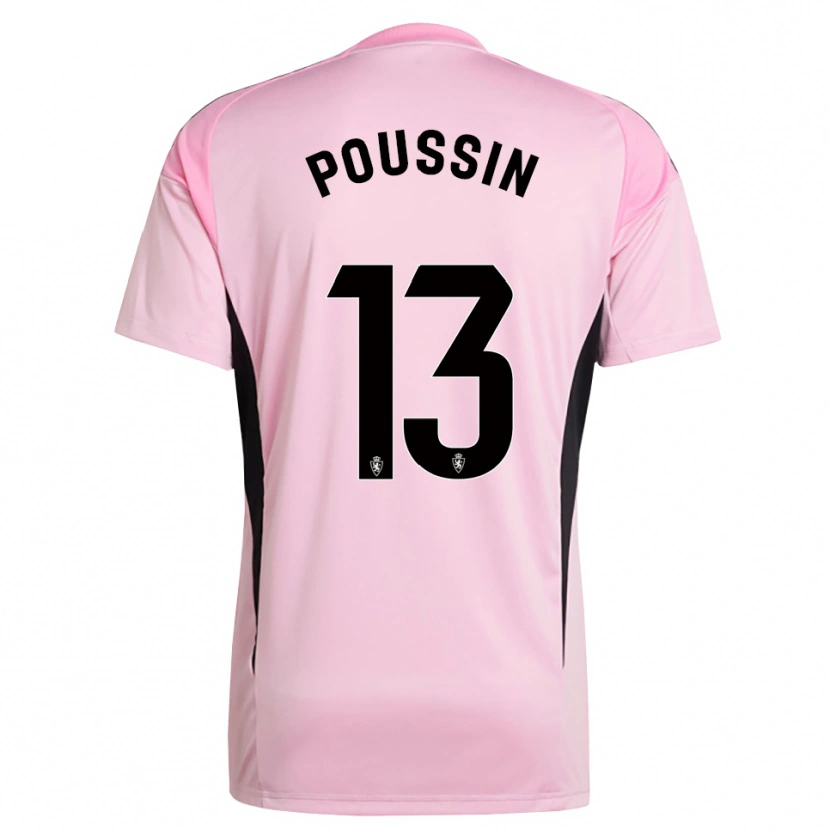 Danxen Men Gaëtan Poussin #13 Light Pink Black Goalkeeper Jersey 2025/26 T-Shirt