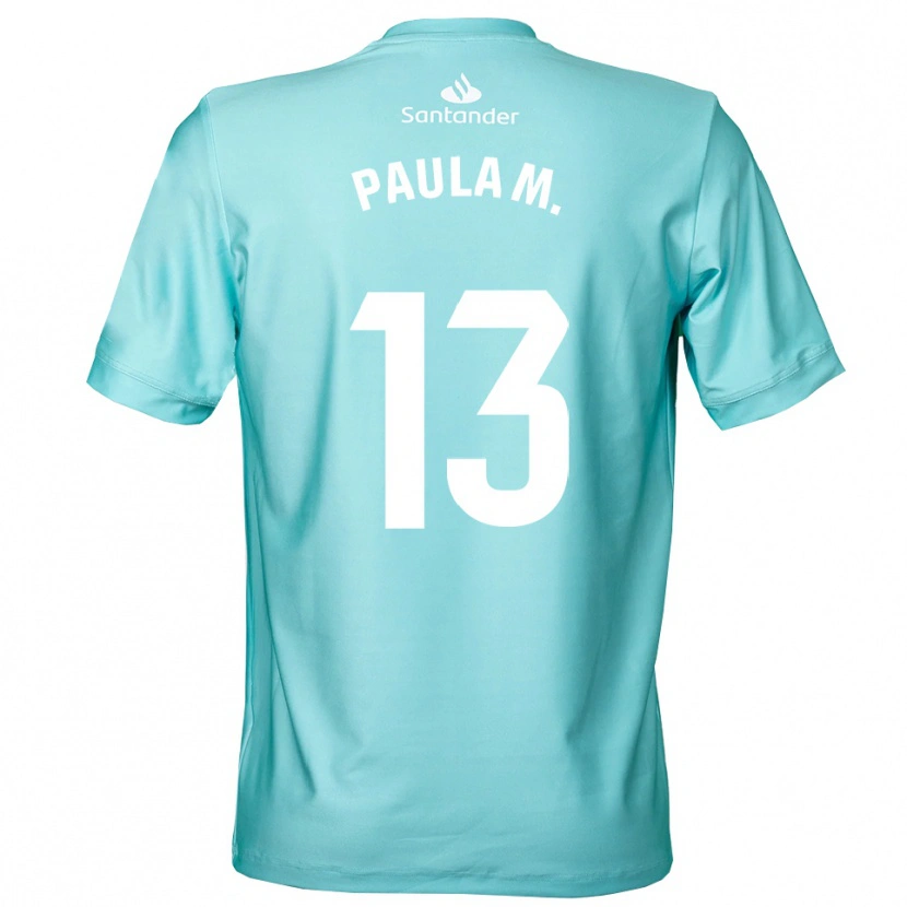 Danxen Men Paula Muñoz Álvarez #13 Light Cyan White Goalkeeper Jersey 2025/26 T-Shirt