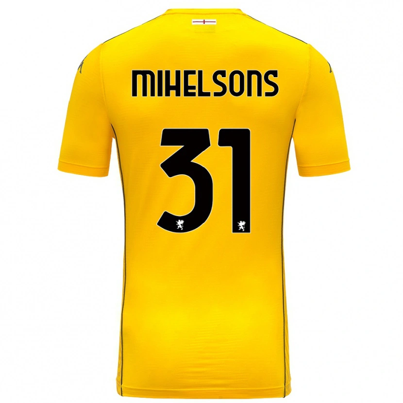 Danxen Men Rendijs Mihelsons #31 Dark Yellow Black Goalkeeper Jersey 2025/26 T-Shirt