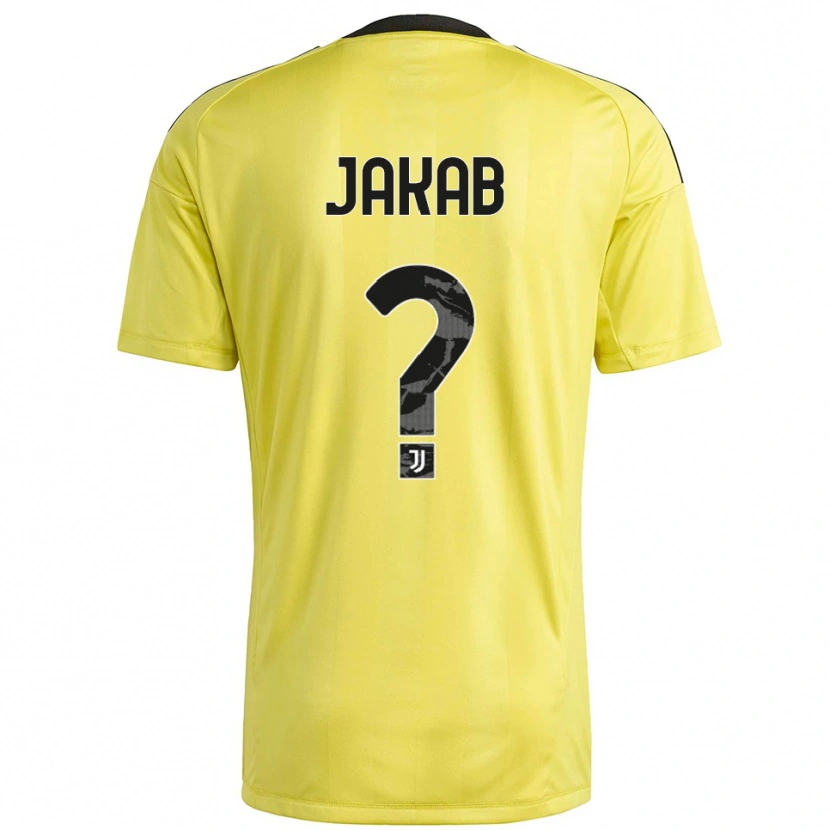 Danxen Men Mátyás Jakab #0 Yellow White Goalkeeper Jersey 2025/26 T-Shirt