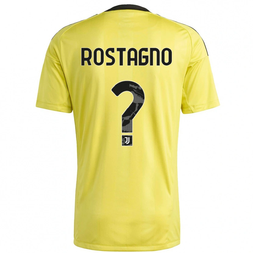 Danxen Men Alberto Rostagno #0 Yellow White Goalkeeper Jersey 2025/26 T-Shirt