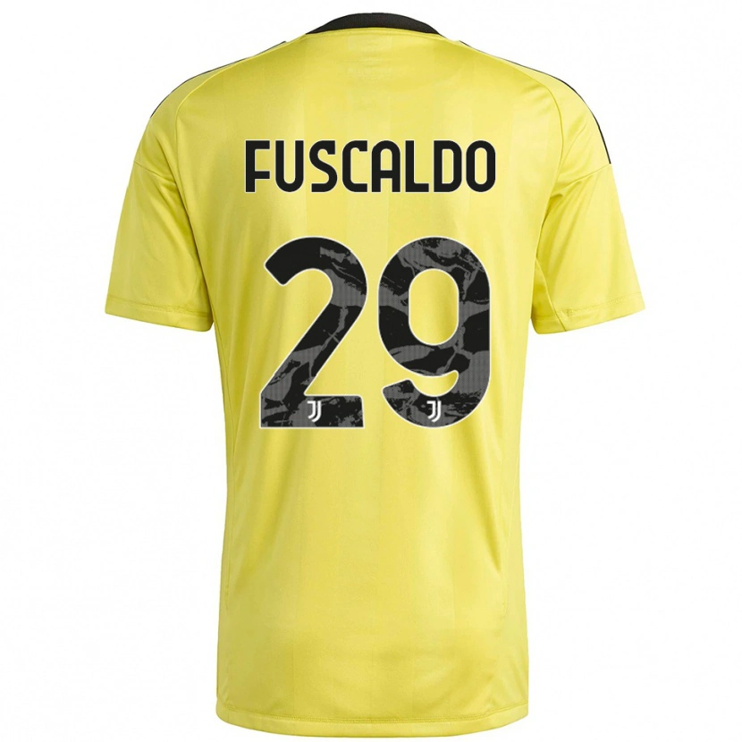 Danxen Men Matteo Fuscaldo #29 Yellow White Goalkeeper Jersey 2025/26 T-Shirt