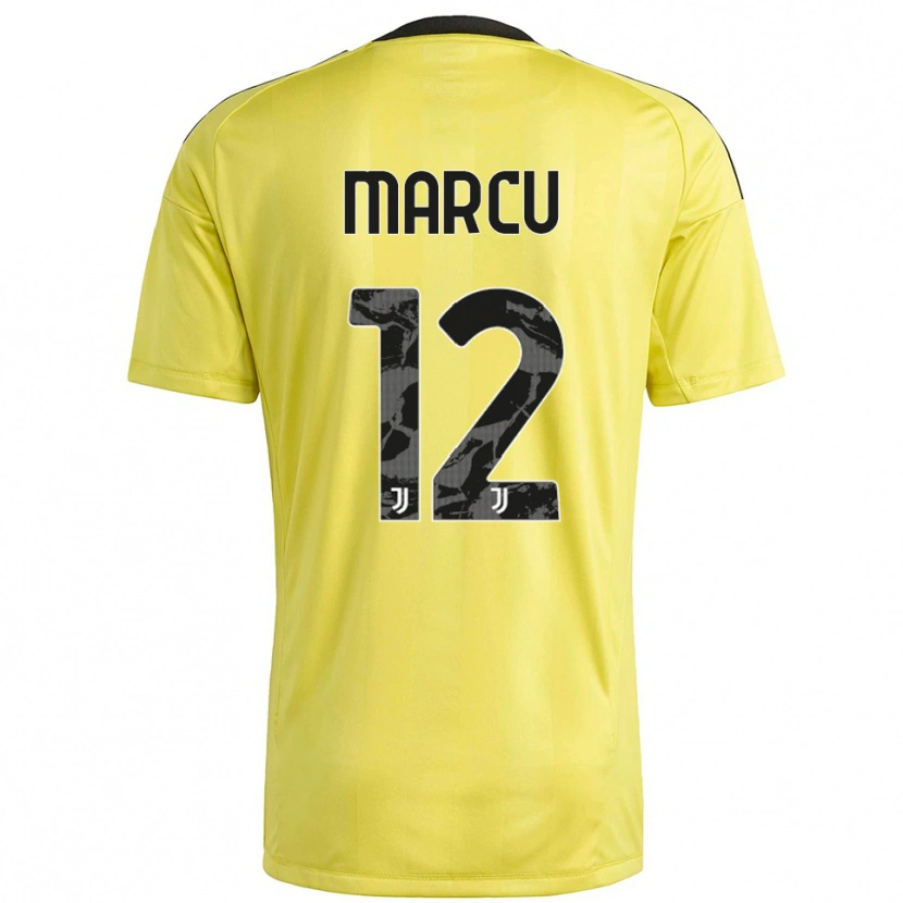 Danxen Men Alessio Marcu #12 Yellow White Goalkeeper Jersey 2025/26 T-Shirt