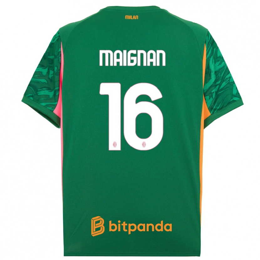 Danxen Men Mike Maignan #16 Green Orange Pink Goalkeeper Jersey 2025/26 T-Shirt