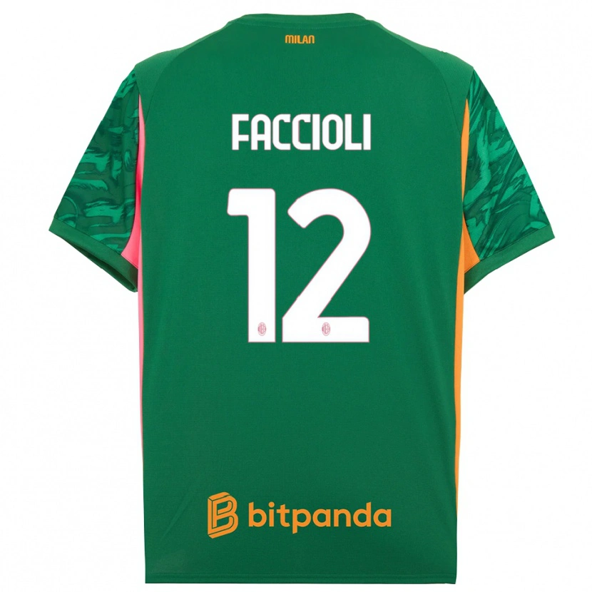 Danxen Men Pietro Faccioli #12 Green Orange Pink Goalkeeper Jersey 2025/26 T-Shirt