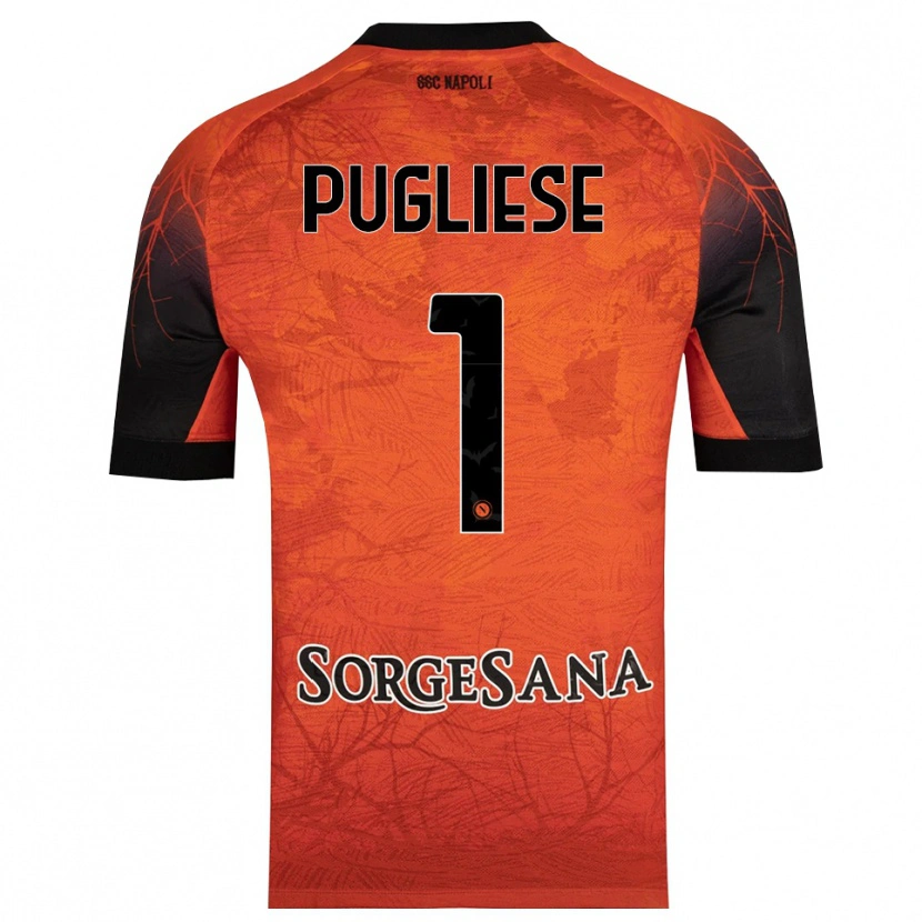 Danxen Men Claudio Pugliese #1 Orange Red Black Goalkeeper Jersey 2025/26 T-Shirt