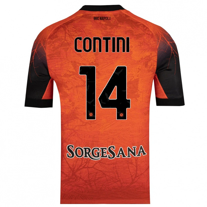 Danxen Men Nikita Contini #14 Orange Red Black Goalkeeper Jersey 2025/26 T-Shirt