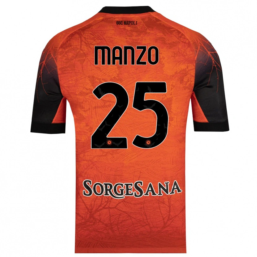 Danxen Men Alessia Manzo #25 Orange Red Black Goalkeeper Jersey 2025/26 T-Shirt
