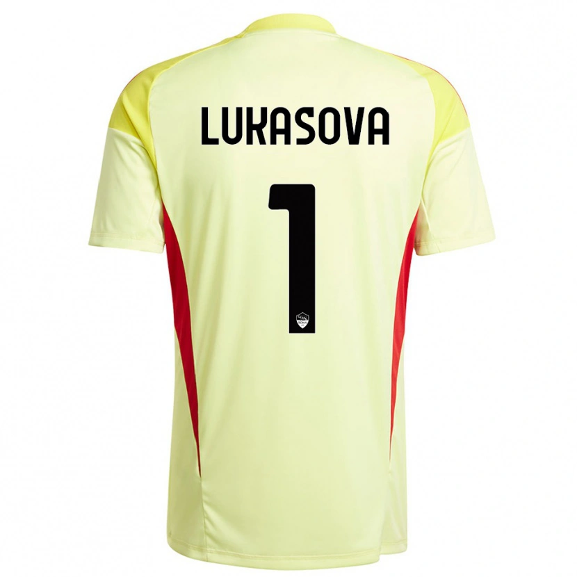 Danxen Men Olivie Lukášová #1 Light Yellow Orange Goalkeeper Jersey 2025/26 T-Shirt