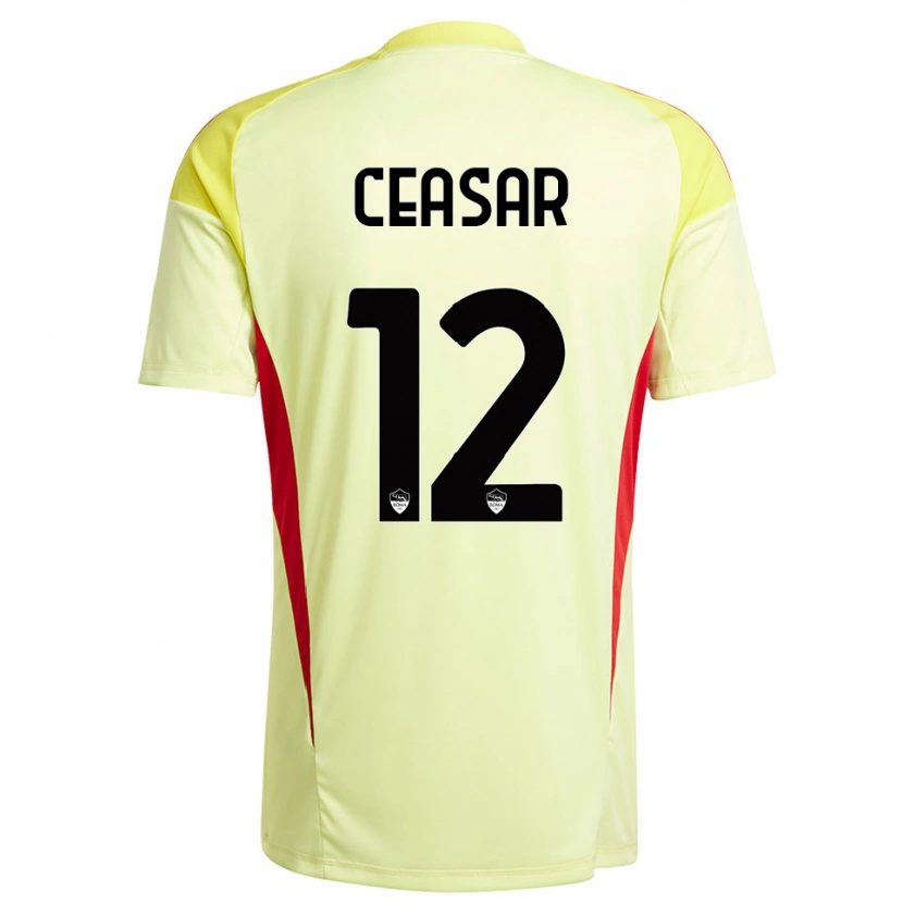Danxen Men Camelia Ceasar #12 Light Yellow Orange Goalkeeper Jersey 2025/26 T-Shirt