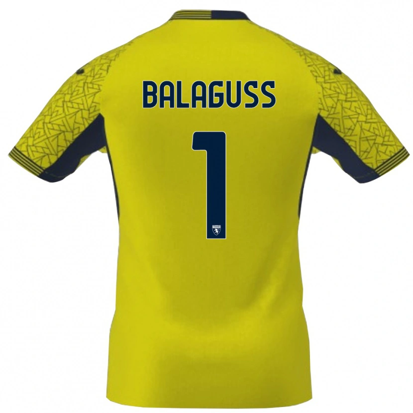 Danxen Men Nils Balaguss #1 Yellow Black Goalkeeper Jersey 2025/26 T-Shirt