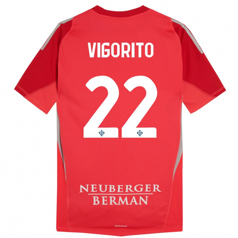 Danxen Men Mauro Vigorito #22 Red Gray Goalkeeper Jersey 2025/26 T-Shirt