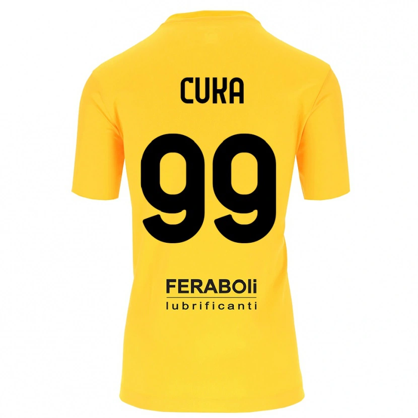 Danxen Men Samuel Cuka #99 Yellow Black Goalkeeper Jersey 2025/26 T-Shirt