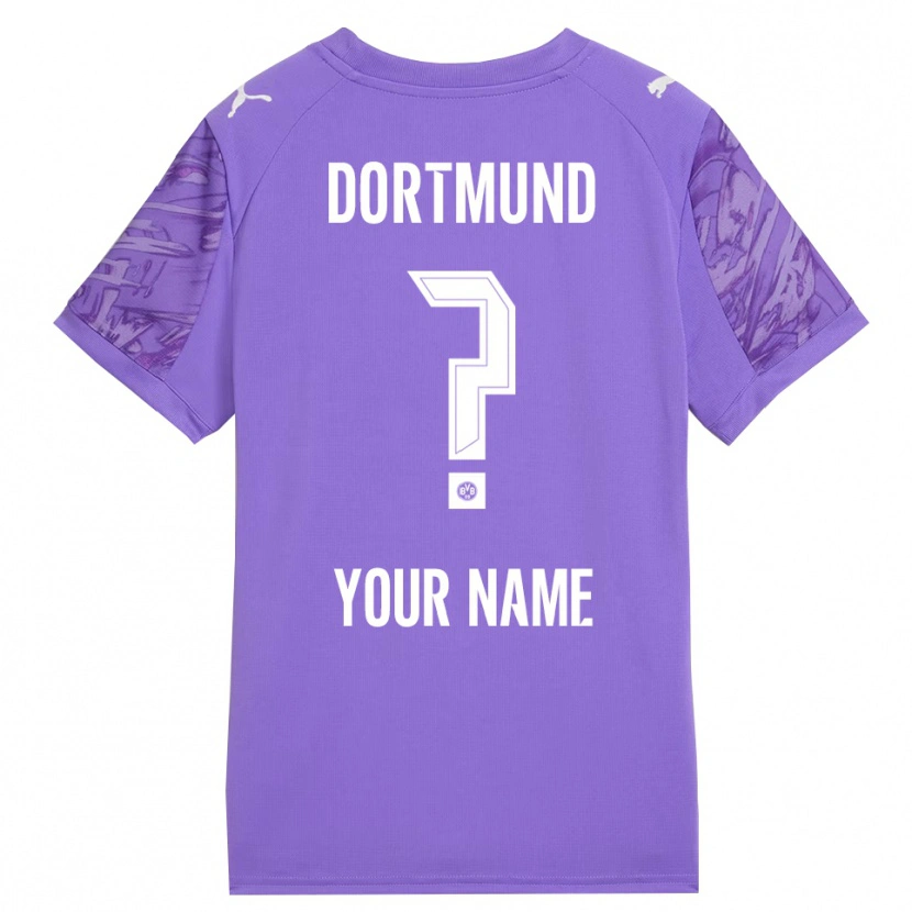 Danxen Men Borussia Dortmund Lilac White Goalkeeper Jersey 2025/26 T-Shirt