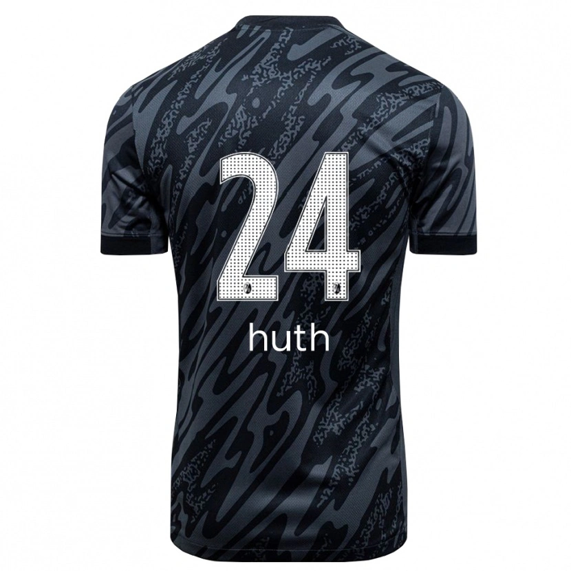 Danxen Men Jannik Huth #24 Black White Goalkeeper Jersey 2025/26 T-Shirt