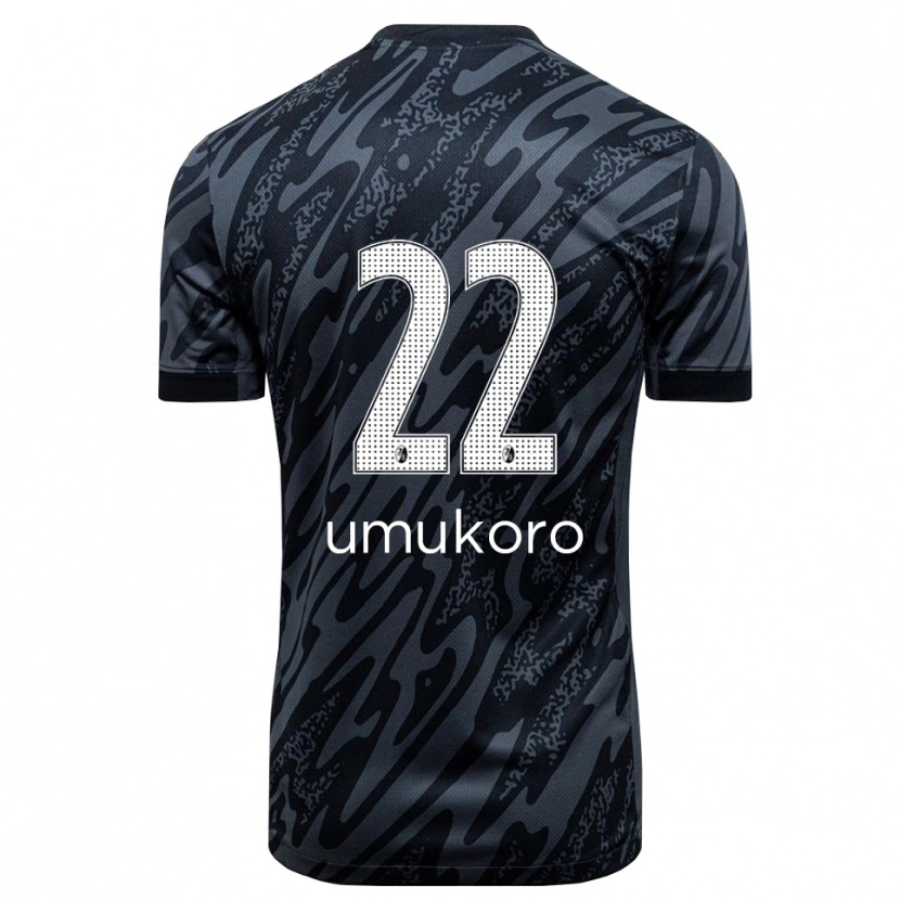 Danxen Men Jayden Umukoro #22 Black White Goalkeeper Jersey 2025/26 T-Shirt