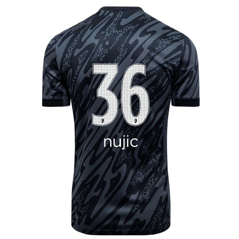 Danxen Men Luka Nujic #36 Black White Goalkeeper Jersey 2025/26 T-Shirt