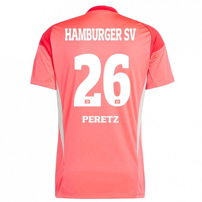 Danxen Men Daniel Peretz #26 Red Orange Goalkeeper Jersey 2025/26 T-Shirt