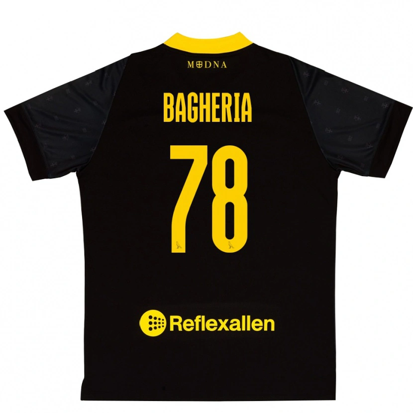 Danxen Men Fabrizio Bagheria #78 Black Yellow Goalkeeper Jersey 2025/26 T-Shirt