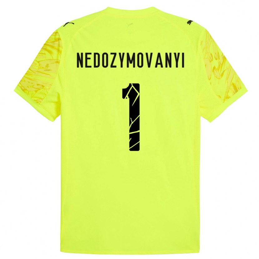 Danxen Men Artem Nedozymovanyi #1 Green Yellow Goalkeeper Jersey 2025/26 T-Shirt