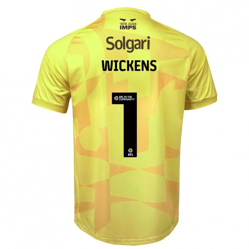Danxen Women George Wickens #1 Yellow Black Goalkeeper Jersey 2025/26 T-Shirt