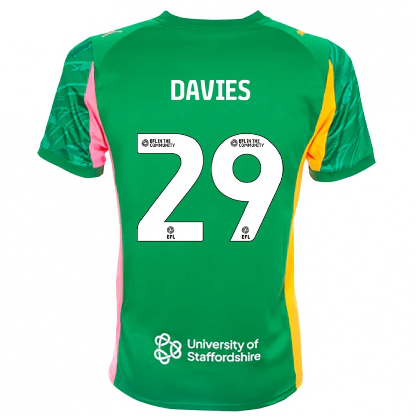 Danxen Women Arron Davies #29 Green Pink Orange Goalkeeper Jersey 2025/26 T-Shirt