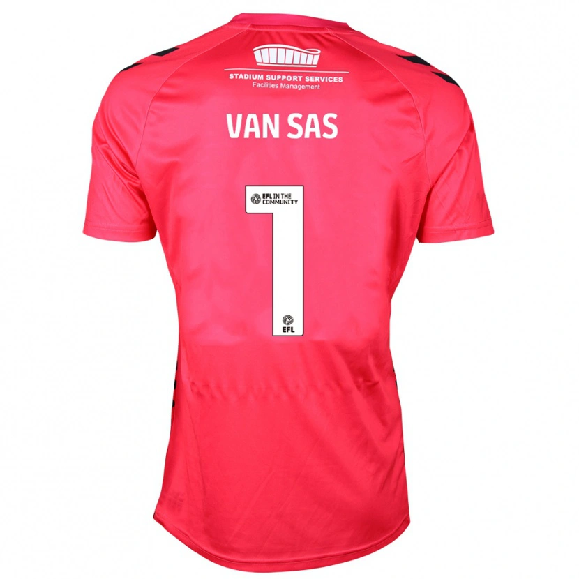 Danxen Women Mikki van Sas #1 Red White Goalkeeper Jersey 2025/26 T-Shirt