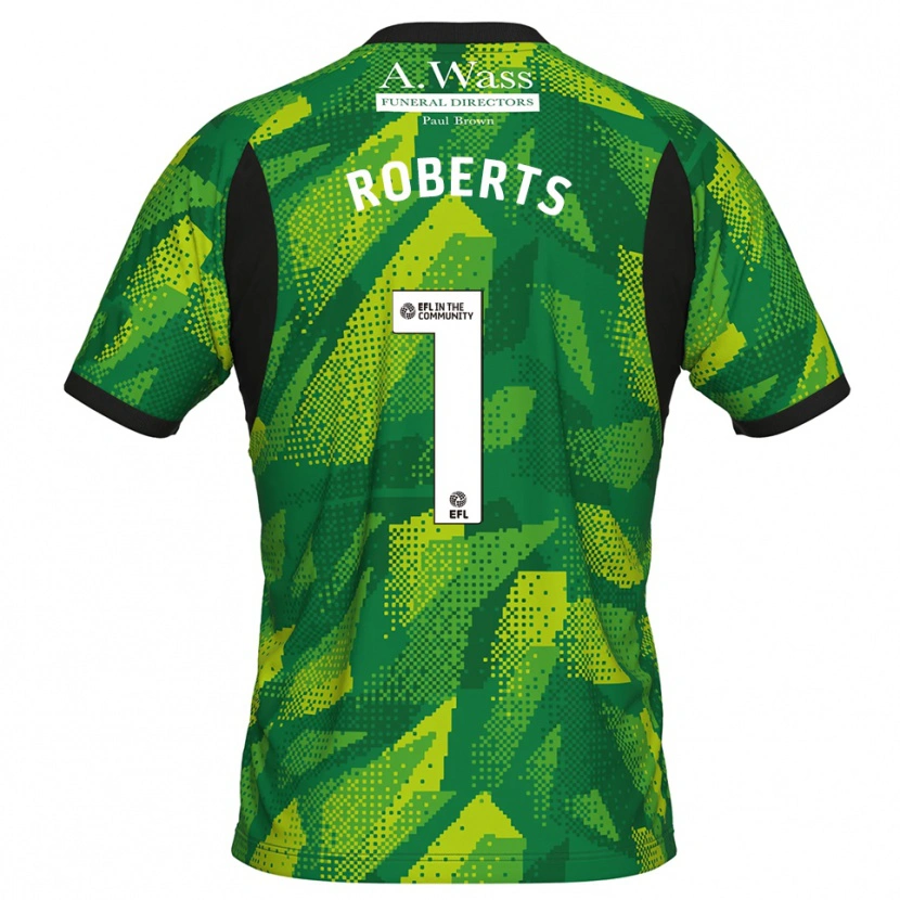 Danxen Women Liam Roberts #1 Green Black Goalkeeper Jersey 2025/26 T-Shirt
