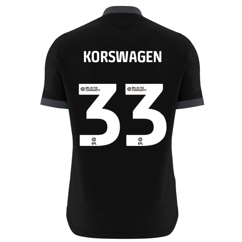 Danxen Women Mattijis Korswagen #33 Black White Goalkeeper Jersey 2025/26 T-Shirt