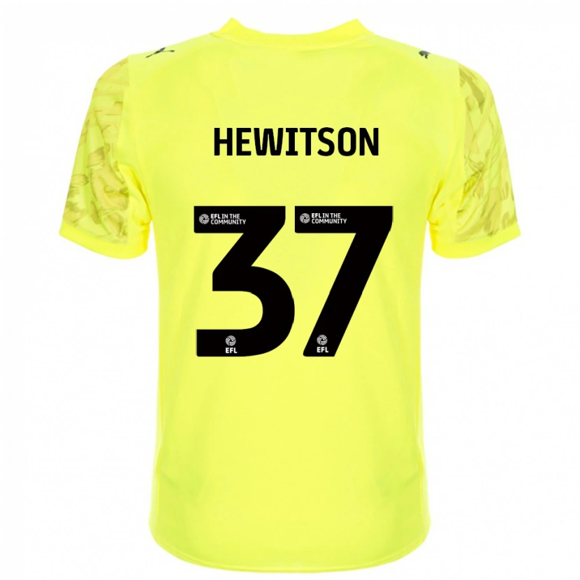 Danxen Women Luke Hewitson #37 Yellow Black Goalkeeper Jersey 2025/26 T-Shirt