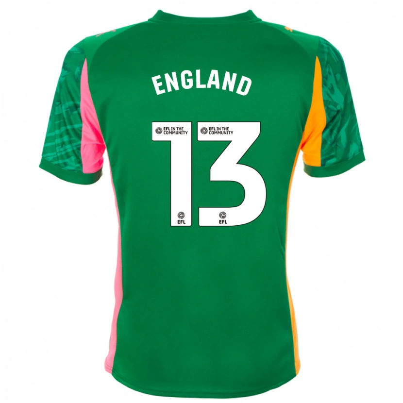 Danxen Women Kurtis England #13 Green Pink Orange Goalkeeper Jersey 2025/26 T-Shirt