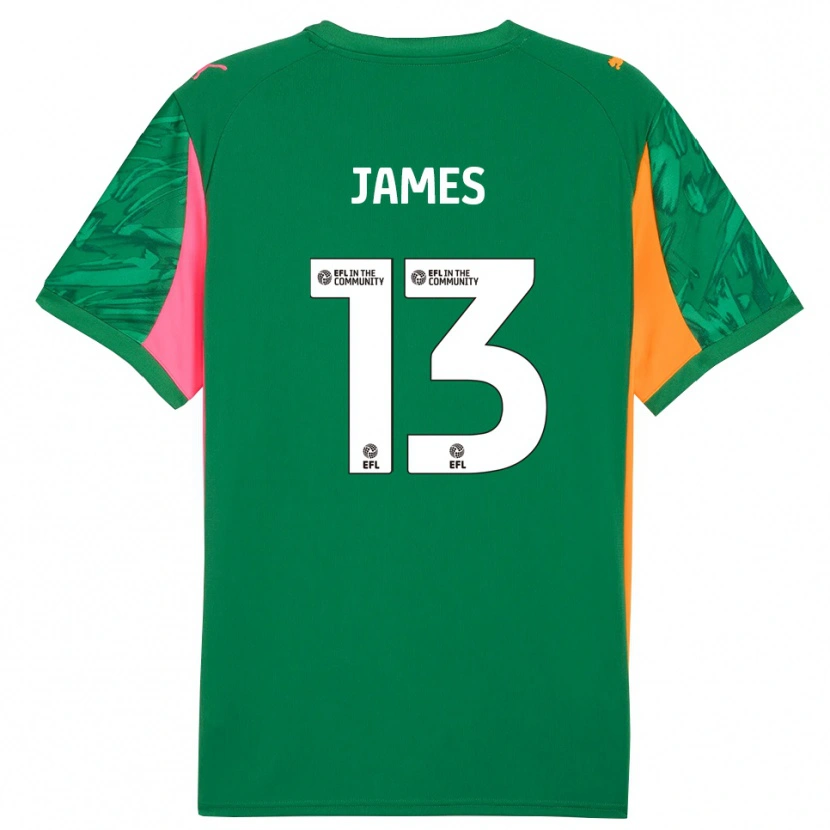 Danxen Women Dominic James #13 Green Pink Orange Goalkeeper Jersey 2025/26 T-Shirt
