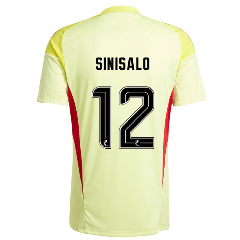 Danxen Women Viljami Sinisalo #12 Yellow Red Goalkeeper Jersey 2025/26 T-Shirt