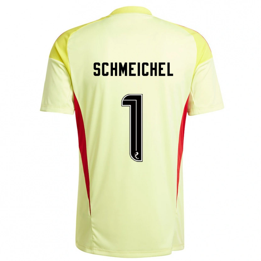 Danxen Women Kasper Schmeichel #1 Yellow Red Goalkeeper Jersey 2025/26 T-Shirt