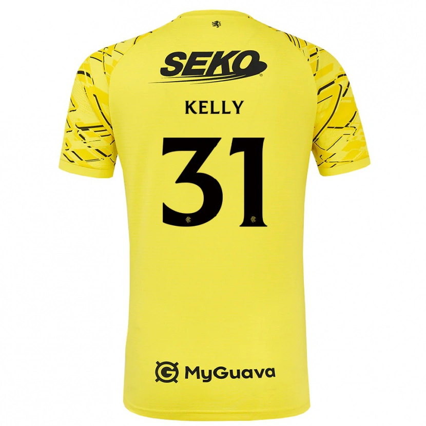 Danxen Women Liam Kelly #31 Yellow Black Goalkeeper Jersey 2025/26 T-Shirt