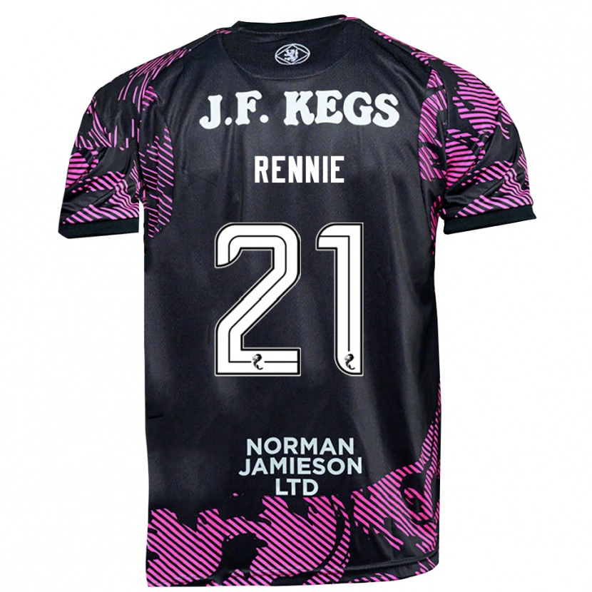 Danxen Women Beth Rennie #21 Pink Black Goalkeeper Jersey 2025/26 T-Shirt