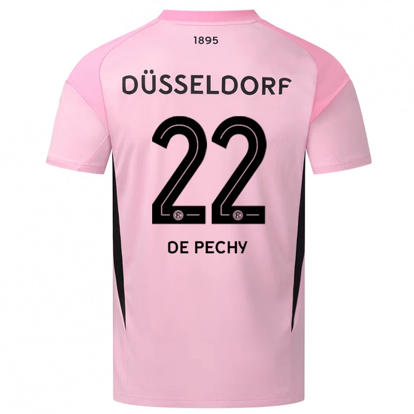 Danxen Women William de Pechy #22 Pink Black Goalkeeper Jersey 2025/26 T-Shirt