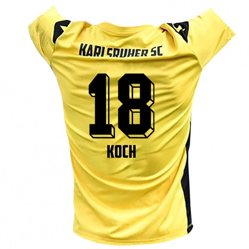 Danxen Women Aki Koch #18 Yellow Black Goalkeeper Jersey 2025/26 T-Shirt