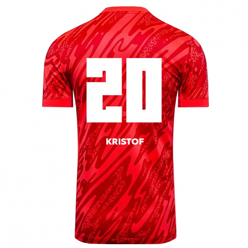 Danxen Women Nicolas Kristof #20 Red White Goalkeeper Jersey 2025/26 T-Shirt