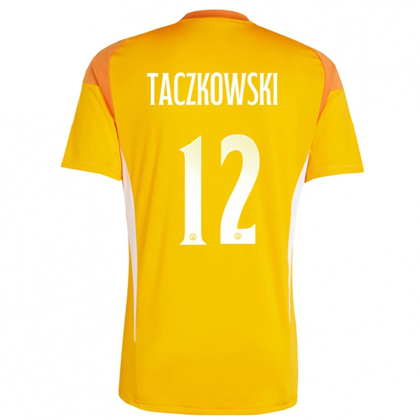 Danxen Women Simon Taczkowski #12 Orange White Goalkeeper Jersey 2025/26 T-Shirt