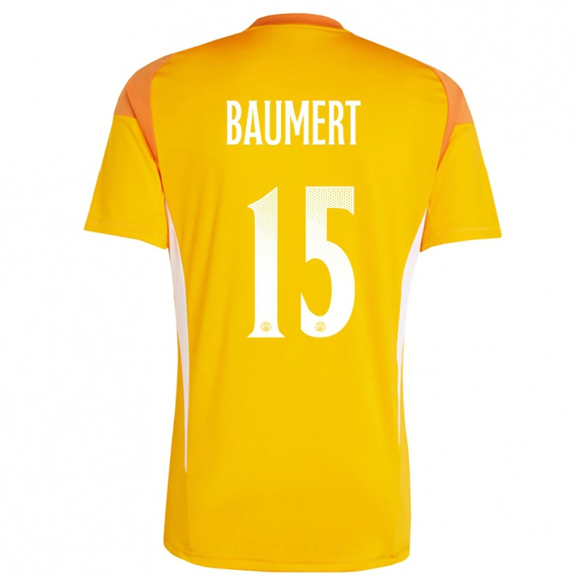Danxen Women Moritz Baumert #15 Orange White Goalkeeper Jersey 2025/26 T-Shirt