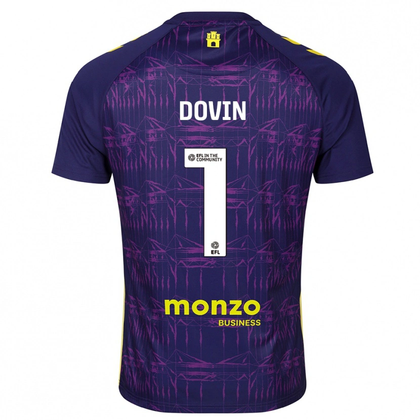 Danxen Women Oliver Dovin #1 Purple Yellow Goalkeeper Jersey 2025/26 T-Shirt