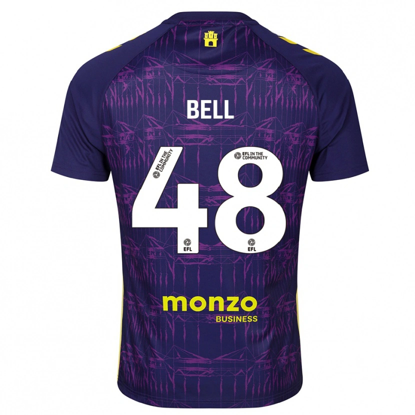 Danxen Women Luke Bell #48 Purple Yellow Goalkeeper Jersey 2025/26 T-Shirt