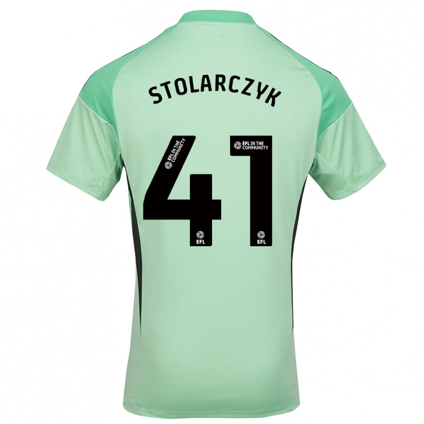 Danxen Women Jakub Stolarczyk #41 Light Green Black Goalkeeper Jersey 2025/26 T-Shirt